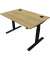 Schreibtisch eModel 2.0, elektrisch höhenverstellbar, 65-130cm (H), 120x80cm (BxT), rechteckig, hickory / jet schwarz