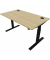 Schreibtisch eModel 2.0, elektrisch höhenverstellbar, 65-130cm (H), 140x80cm (BxT), rechteckig, buche / jet schwarz
