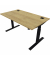 Schreibtisch eModel 2.0, elektrisch höhenverstellbar, 65-130cm (H), 140x80cm (BxT), rechteckig, hickory / jet schwarz