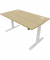 Schreibtisch eModel 2.0, elektrisch höhenverstellbar, 65-130cm (H), 140x80cm (BxT), rechteckig, buche / weiß