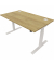 Schreibtisch eModel 2.0, elektrisch höhenverstellbar, 65-130cm (H), 140x80cm (BxT), rechteckig, hickory / weiß