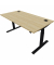 Schreibtisch eModel 2.0, elektrisch höhenverstellbar, 65-130cm (H), 160x80cm (BxT), rechteckig, buche / jet schwarz
