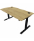 Schreibtisch eModel 2.0, elektrisch höhenverstellbar, 65-130cm (H), 160x80cm (BxT), rechteckig, hickory / jet schwarz