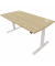 Schreibtisch eModel 2.0, elektrisch höhenverstellbar, 65-130cm (H), 160x80cm (BxT), rechteckig, buche / weiß