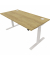 Schreibtisch eModel 2.0, elektrisch höhenverstellbar, 65-130cm (H), 160x80cm (BxT), rechteckig, hickory / weiß
