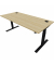 Schreibtisch eModel 2.0, elektrisch höhenverstellbar, 65-130cm (H), 180x80cm (BxT), rechteckig, buche / jet schwarz