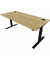 Schreibtisch eModel 2.0, elektrisch höhenverstellbar, 65-130cm (H), 180x80cm (BxT), rechteckig, hickory / jet schwarz