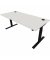 Schreibtisch eModel 2.0, elektrisch höhenverstellbar, 65-130cm (H), 180x80cm (BxT), rechteckig, weiß / jet schwarz