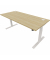 Schreibtisch eModel 2.0, elektrisch höhenverstellbar, 65-130cm (H), 180x80cm (BxT), rechteckig, buche / weiß