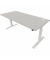 Schreibtisch eModel 2.0, elektrisch höhenverstellbar, 65-130cm (H), 180x80cm (BxT), rechteckig, platinum / weiß