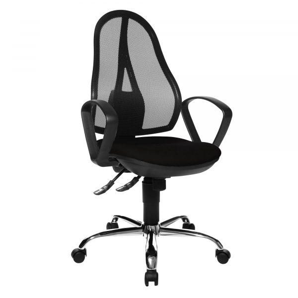 4014296078007 - Bürodrehstuhl Open Point SY Somo schwarz mit Armlehnen bis 110kg 4014296078007 Topstar