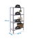 Regal SIMONHOME CLICK MINI 8425437069987 grau, weiß 80,0 x 30,0 x 160,0 cm
