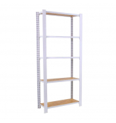Regal OFFICLICK 8425437127328 weiß, braun 80,0 x 30,0 x 210,0 cm