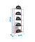 Regal OFFICLICK 8425437127328 weiß, braun 80,0 x 30,0 x 210,0 cm