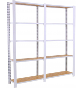 Regal OFFICLICK 8425437127335 weiß, braun 160,0 x 30,0 x 210,0 cm