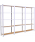 Regal OFFICLICK 8425437127342 weiß, braun 240,0 x 30,0 x 210,0 cm