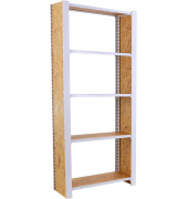 Regal OFFICLICK 8425437127410 weiß, braun 80,0 x 30,0 x 210,0 cm