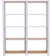 Regal OFFICLICK 8425437127427 weiß, braun 160,0 x 30,0 x 210,0 cm