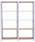 Regal OFFICLICK 8425437127427 weiß, braun 160,0 x 30,0 x 210,0 cm