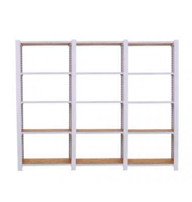 Regal OFFICLICK 8425437127434 weiß, braun 240,0 x 30,0 x 210,0 cm