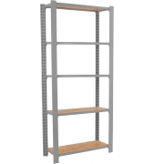 Regal OFFICLICK 8425437127533 grau, braun 80,0 x 30,0 x 210,0 cm