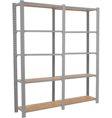 Regal OFFICLICK 8425437127540 grau, braun 160,0 x 30,0 x 210,0 cm