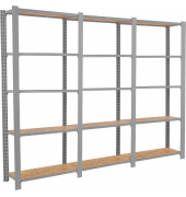 Regal OFFICLICK 8425437127557 grau, braun 240,0 x 30,0 x 210,0 cm