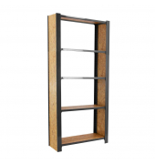 Regal OFFICLICK 8425437127625 grau, braun 80,0 x 30,0 x 210,0 cm