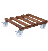 Pflanzenroller GH 0870 Holz dunkelbraun quadratisch 45,0 x 13,0 cm
