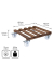 WAGNER design yourself Pflanzenroller GH 0870 Holz dunkelbraun quadratisch 45,0 x 13,0 cm