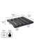 WAGNER design yourself Pflanzenroller WPC GH 0540 Kunststoff anthrazit quadratisch 38,5 x 11,0 cm