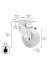 WAGNER design yourself Apparate-Lenkrolle RO 1675 weiß
