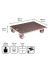 WAGNER design yourself Transportroller MAXGRIP Heavy Duty MM 1348 braun 59,0 x 78,0 x 16,0 cm bis 1000,0 kg