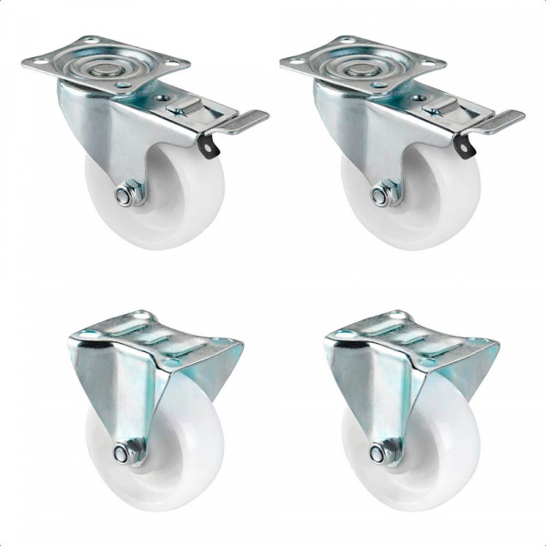 4001073291254 - Transportgeräterollen - profi 4tlg Set - ø 75 mmRollenlager Tragkraft 60 kg 4001073291254 - Transportgeräterollen - profi 4tlg Set - ø 75 mmRollenlager Tragkraft 60 kg