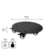 WAGNER design yourself Pflanzenroller GH 7007 Metall schwarz rund 30,0 x 7,5 cm