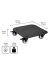 WAGNER design yourself Pflanzenroller GH 7008 Metall schwarz quadratisch 29,0 x 7,5 cm