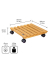 WAGNER design yourself Pflanzenroller NATURE GH 0835 Holz hellbraun quadratisch 35,0 x 8,0 cm