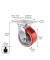 WAGNER design yourself Schwerlast-Lenkrolle RO 0116 rot