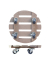 WAGNER design yourself Pflanzenroller WPC GH 0536 Kunststoff taupe rund 29,0 x 7,5 cm