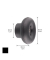 WAGNER design yourself Garderobenhaken DOT GH 0202 mit 1 Haken schwarz