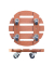 WAGNER design yourself Pflanzenroller WPC GH 0535 Kunststoff braun rund 29,0 x 7,5 cm
