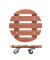 WAGNER design yourself Pflanzenroller WPC GH 0535 Kunststoff braun rund 29,0 x 7,5 cm