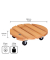 WAGNER design yourself Pflanzenroller TOSCANA GH 0163 Holz hellbraun rund 38,0 x 10,5 cm