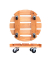 WAGNER design yourself Pflanzenroller TOSCANA GH 0163 Holz hellbraun rund 38,0 x 10,5 cm