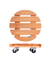 WAGNER design yourself Pflanzenroller TOSCANA GH 0163 Holz hellbraun rund 38,0 x 10,5 cm