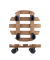 WAGNER design yourself Pflanzenroller COUNTRY GH 0183 Holz dunkelbraun rund 30,0 x 8,2 cm