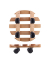 WAGNER design yourself Pflanzenroller COUNTRY GH 0182 Holz hellbraun rund 30,0 x 8,2 cm
