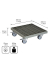 WAGNER design yourself Pflanzenroller GH 0716 Metall grau quadratisch 29,0 x 9,5 cm
