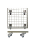 WAGNER design yourself Pflanzenroller GH 0716 Metall grau quadratisch 29,0 x 9,5 cm