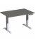 Schreibtisch Elevate Basic, elektrisch h&ouml;henverstellbar, 73-123cm (H), 120x80cm (BxT), rechteckig, onyx / silber